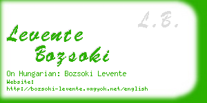 levente bozsoki business card